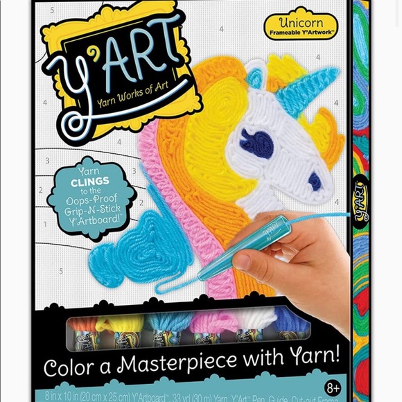 Y'Art Unicorn — Yarn Works of Art — Mess-Free Artistic Craft Activity — NIB - Picture 1 of 5